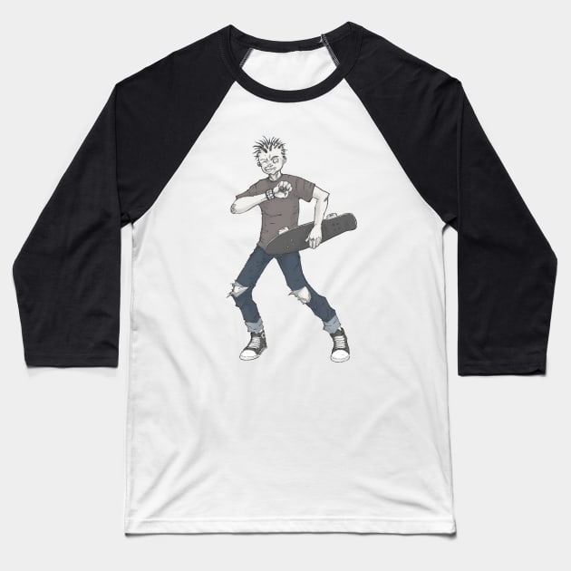 Pokinatcha skate punk Baseball T-Shirt by BRed_BT